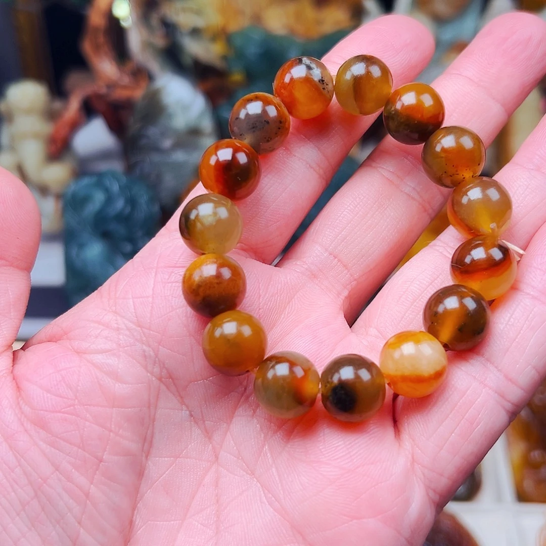 小***丑蛇纹石玉未镶嵌手串