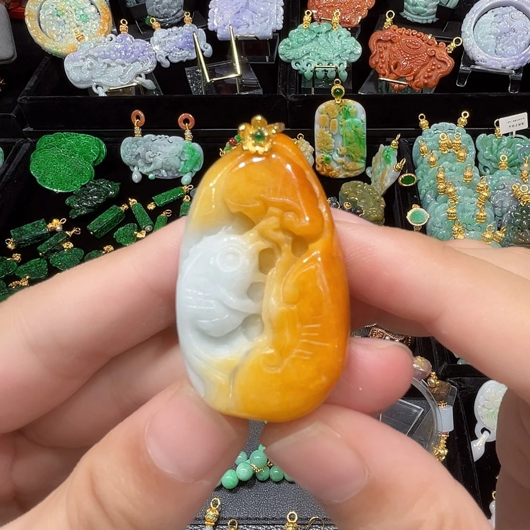 翡翠合金吊坠(赠链)国风