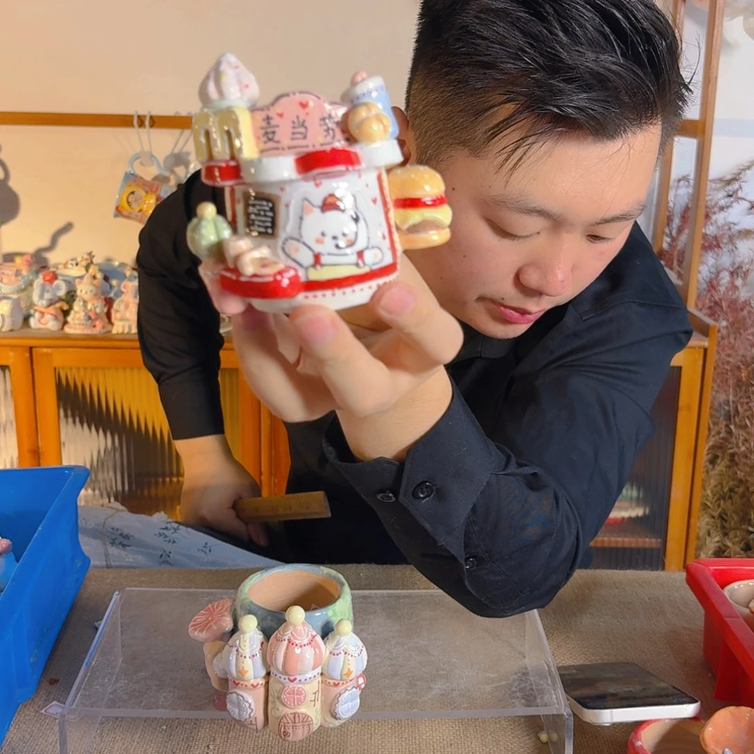老梧家的手工多肉花盆