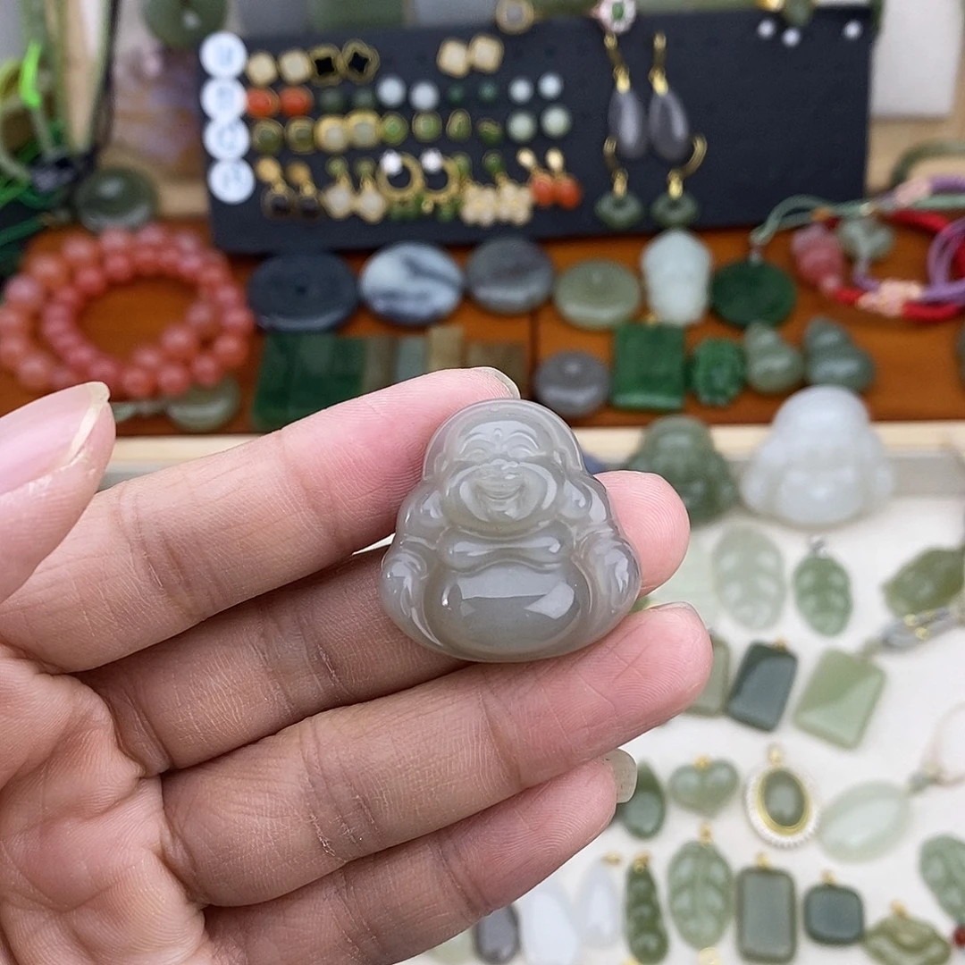 和田玉未镶嵌吊坠(不含链)