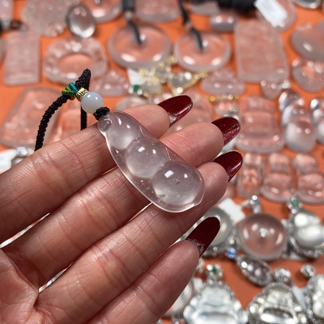 石英质玉未镶嵌颈饰复古豆