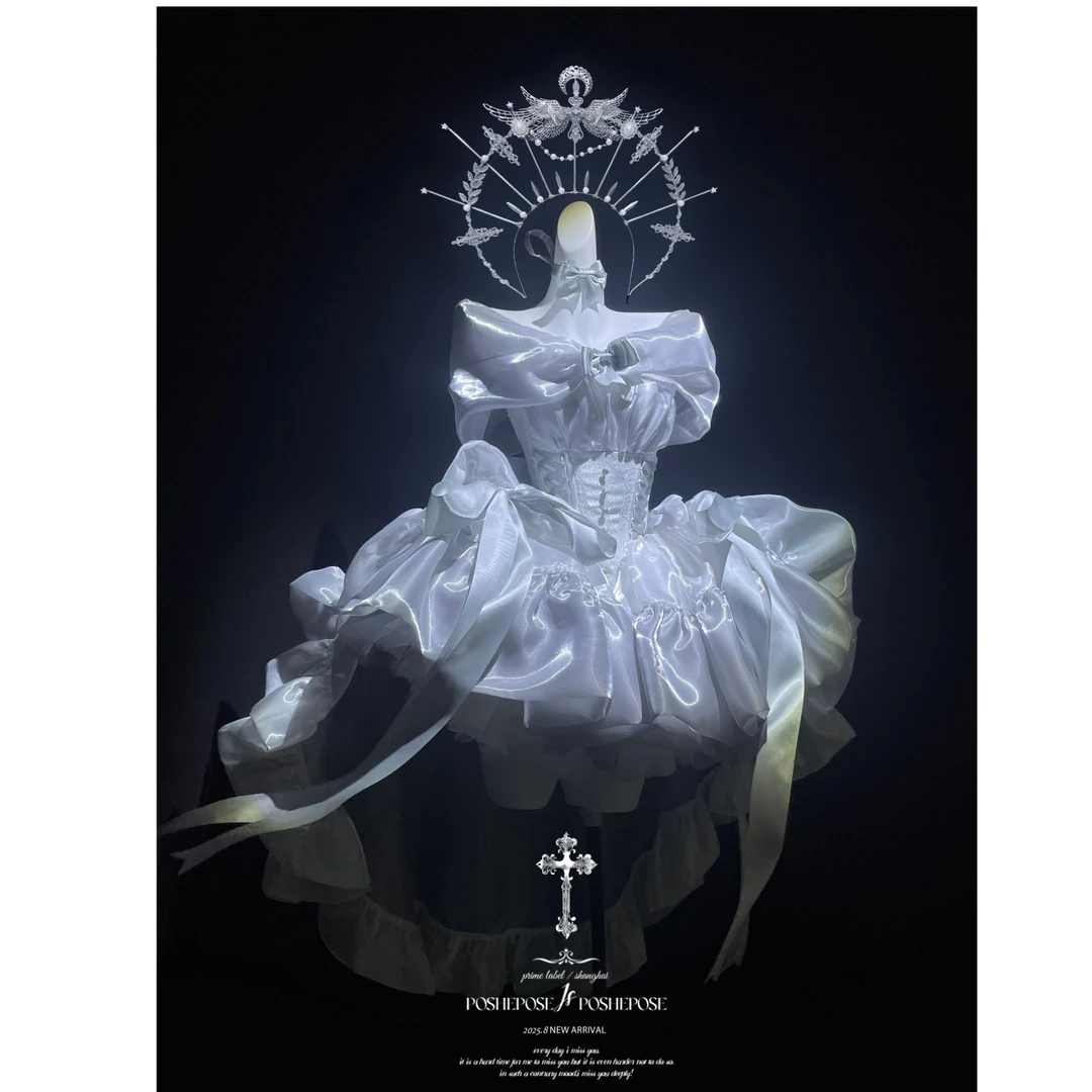 初灵高定如心POSHEPOSE公主裙系列耀月银白2.0公主裙.