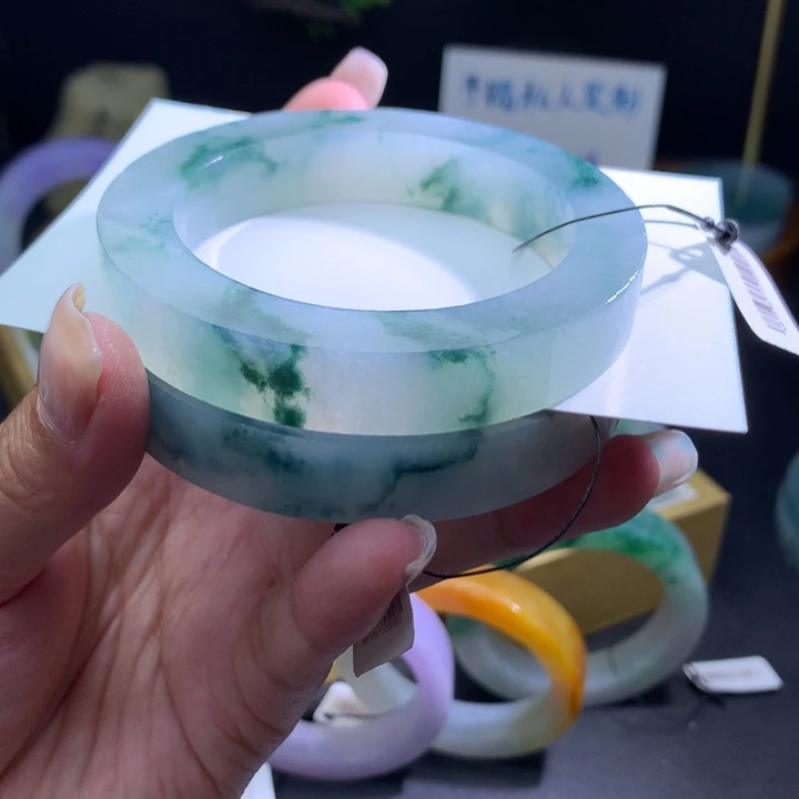 定制翡翠未镶嵌翡翠手镯分单