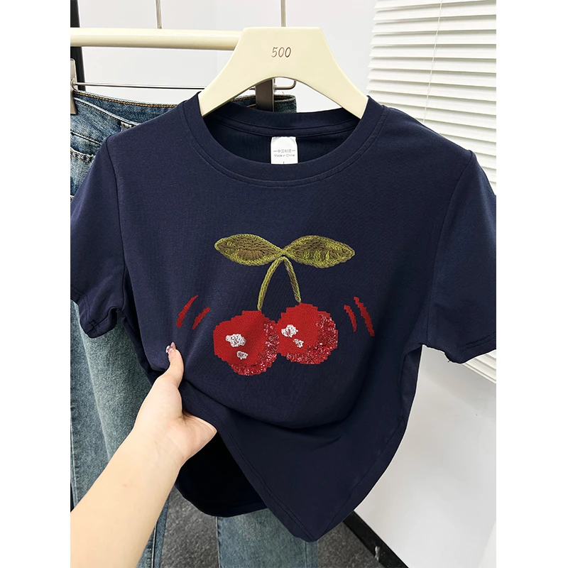 圆领正肩短袖T恤女装韩版早春季新款时尚百搭休闲上衣打底衫ins潮