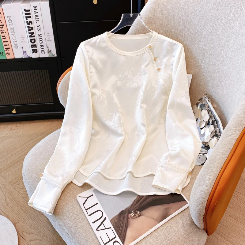 La Chapelle/拉夏贝尔新中式马甲内搭国风上衣女春秋外穿衬衫T恤