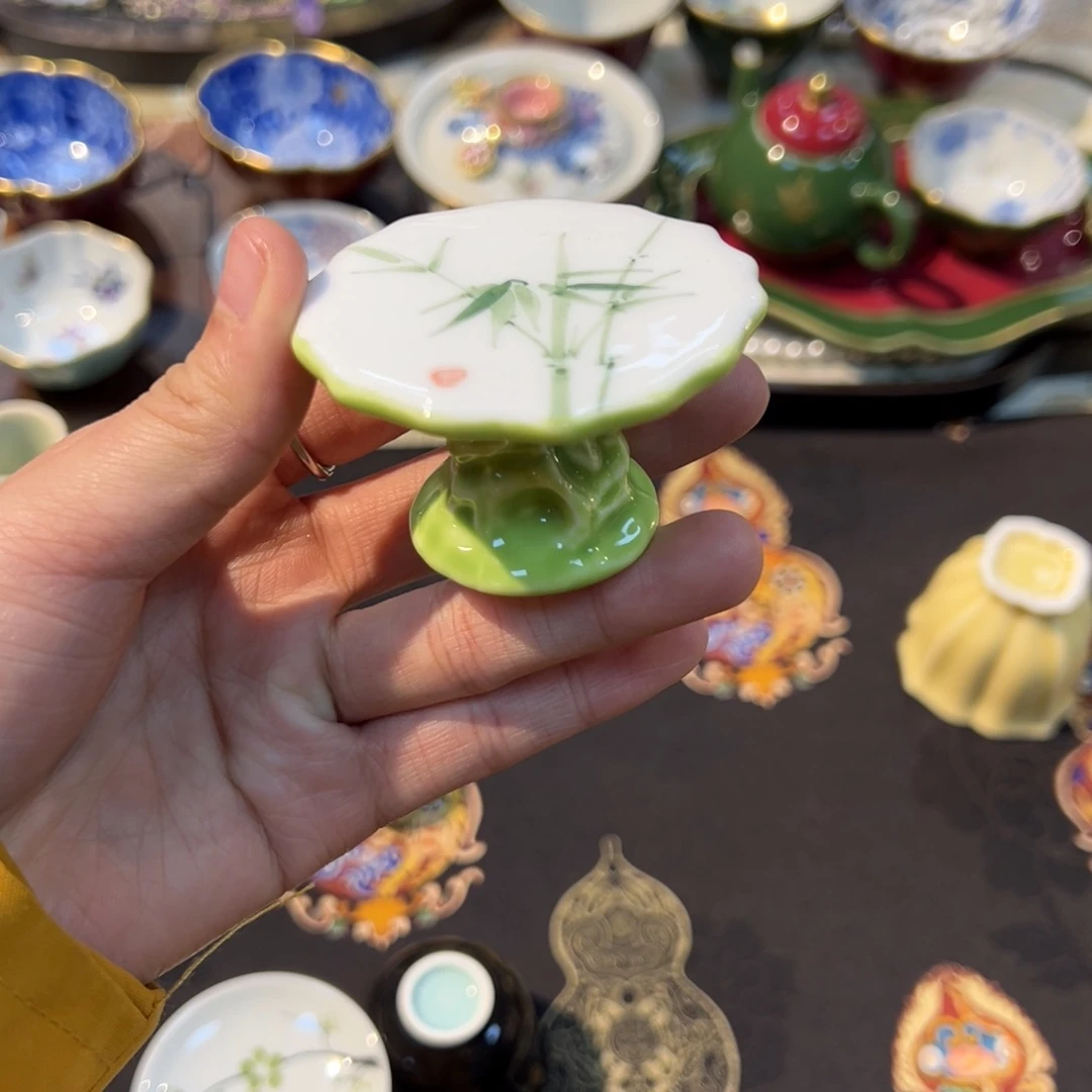 摆件特价盖置绿色竹子