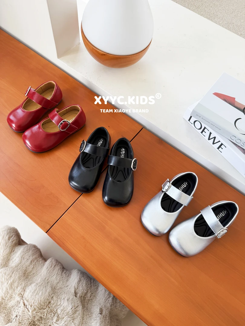 【秋日-掌上芭蕾】（油蜡皮）复古玛丽珍女童秋季软皮防滑软底公主鞋