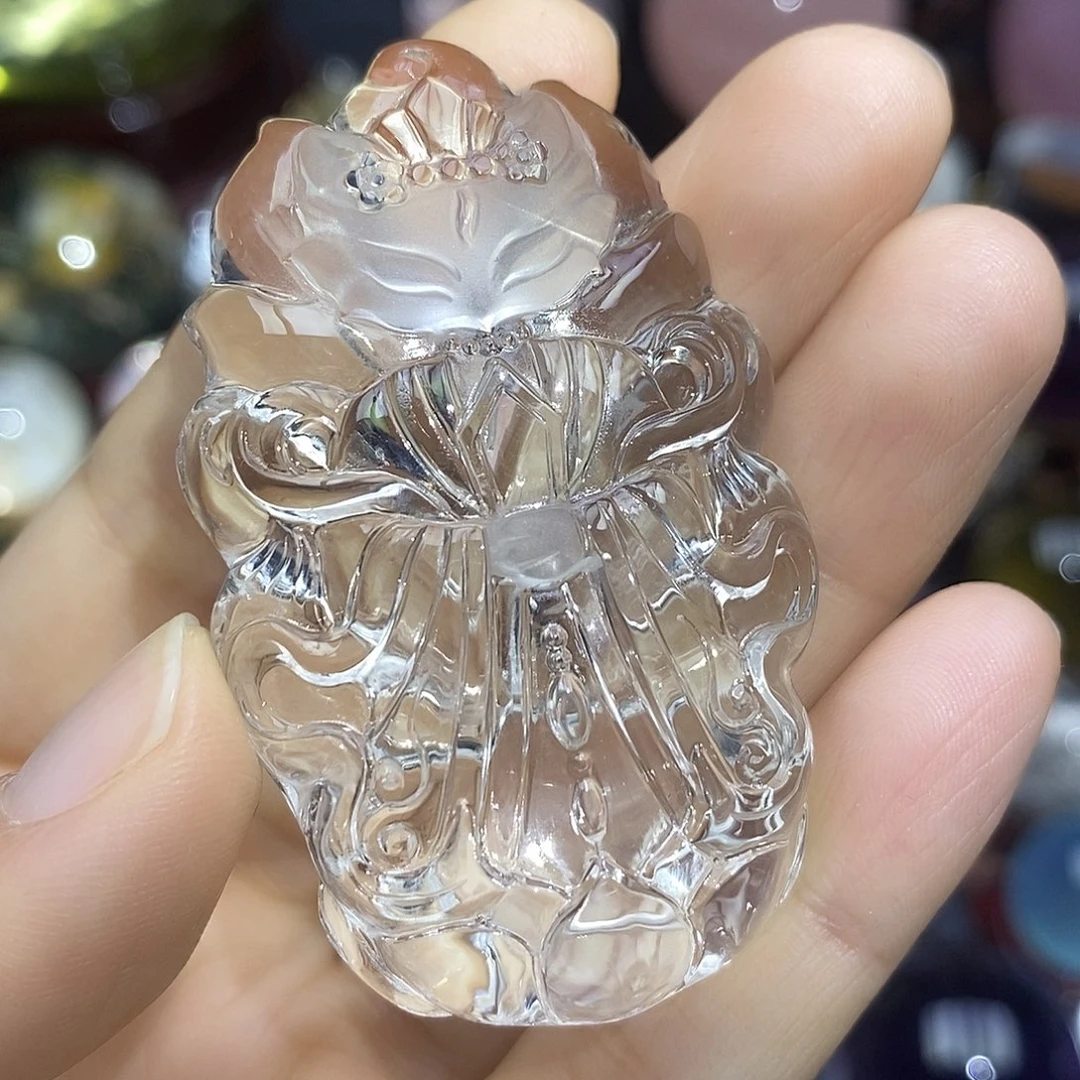 水晶珠宝半成品未镶嵌喜马拉雅白水晶九尾