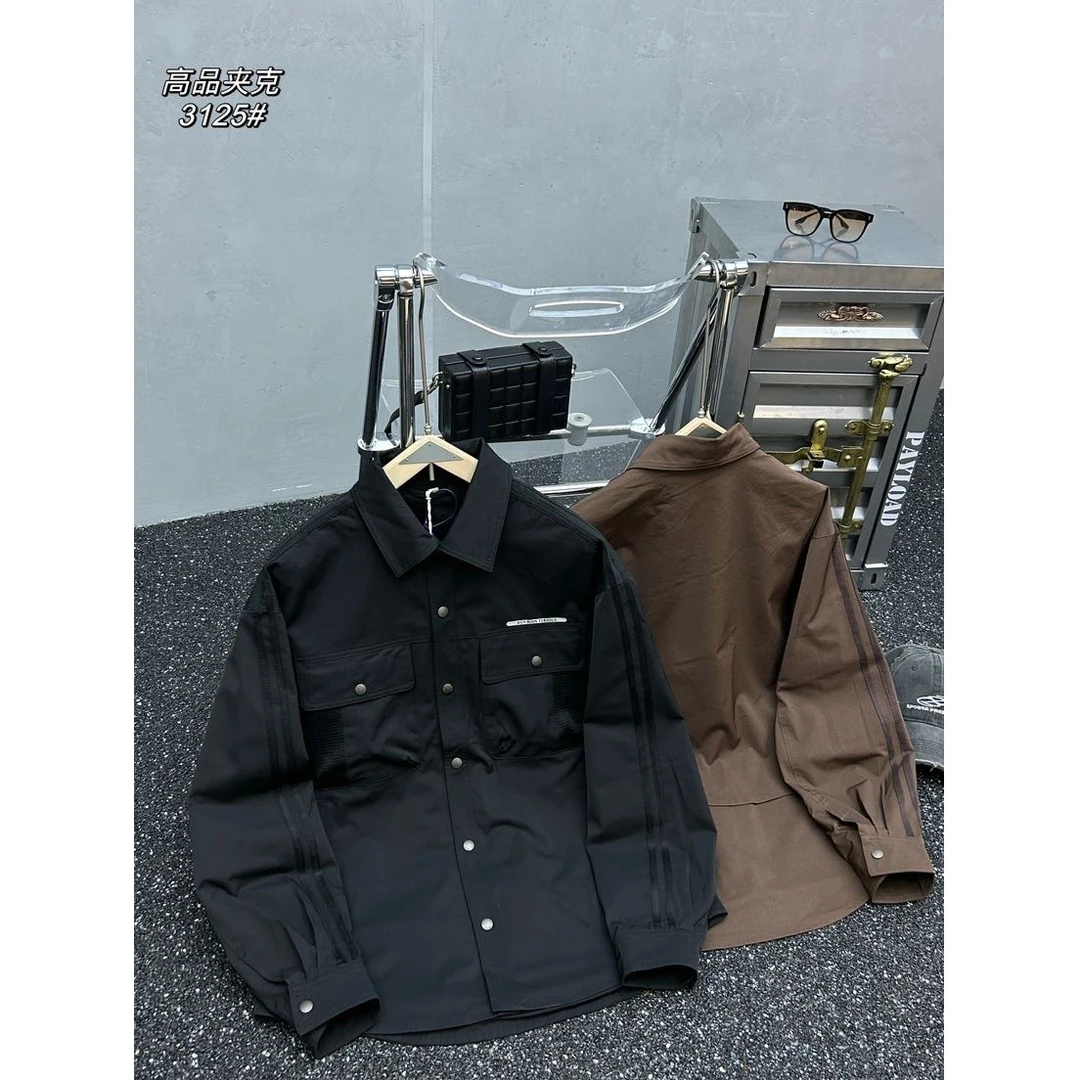 AW.2025黑色秋季.加厚翻领外套工装高定.品质好货.极简外套Z-3125