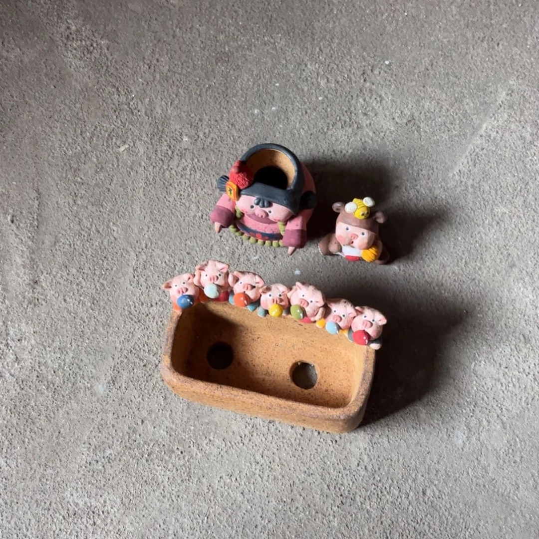 ʚ***ɞ泥塑古镇炻陶花盆