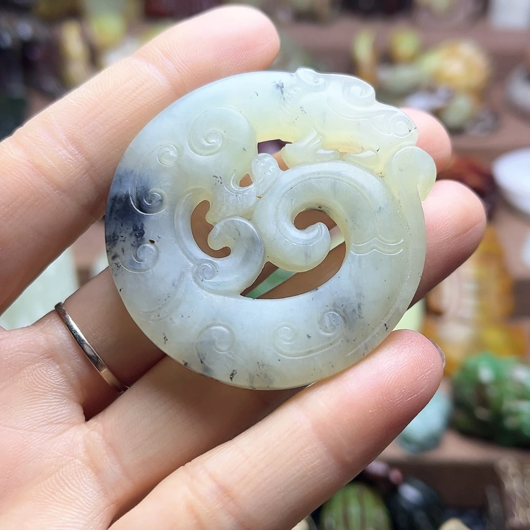白玉菩提吊坠18。。