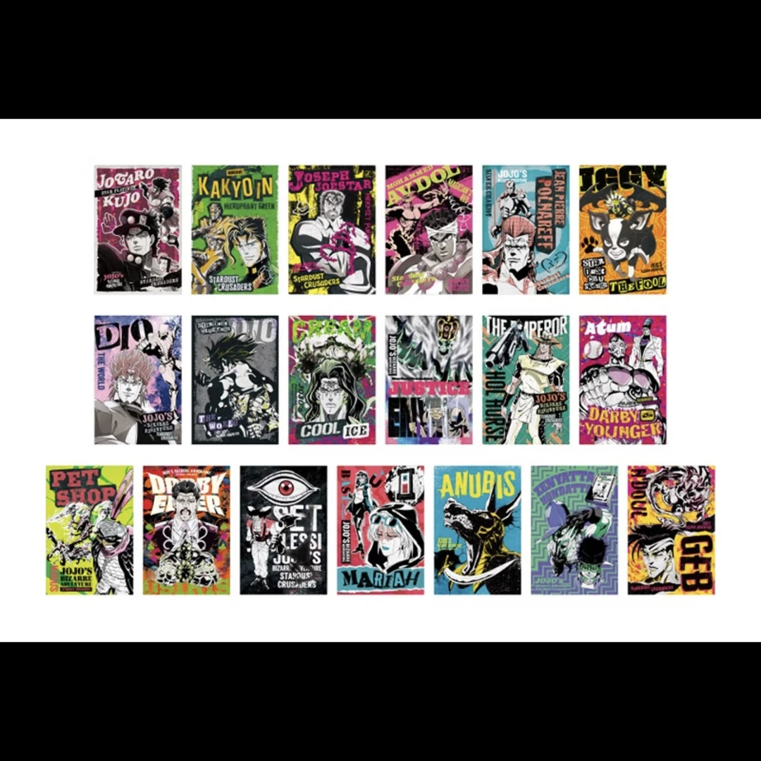 【JOJO的奇妙冒险】寿司郎联名明信片背抽盲盒代拆