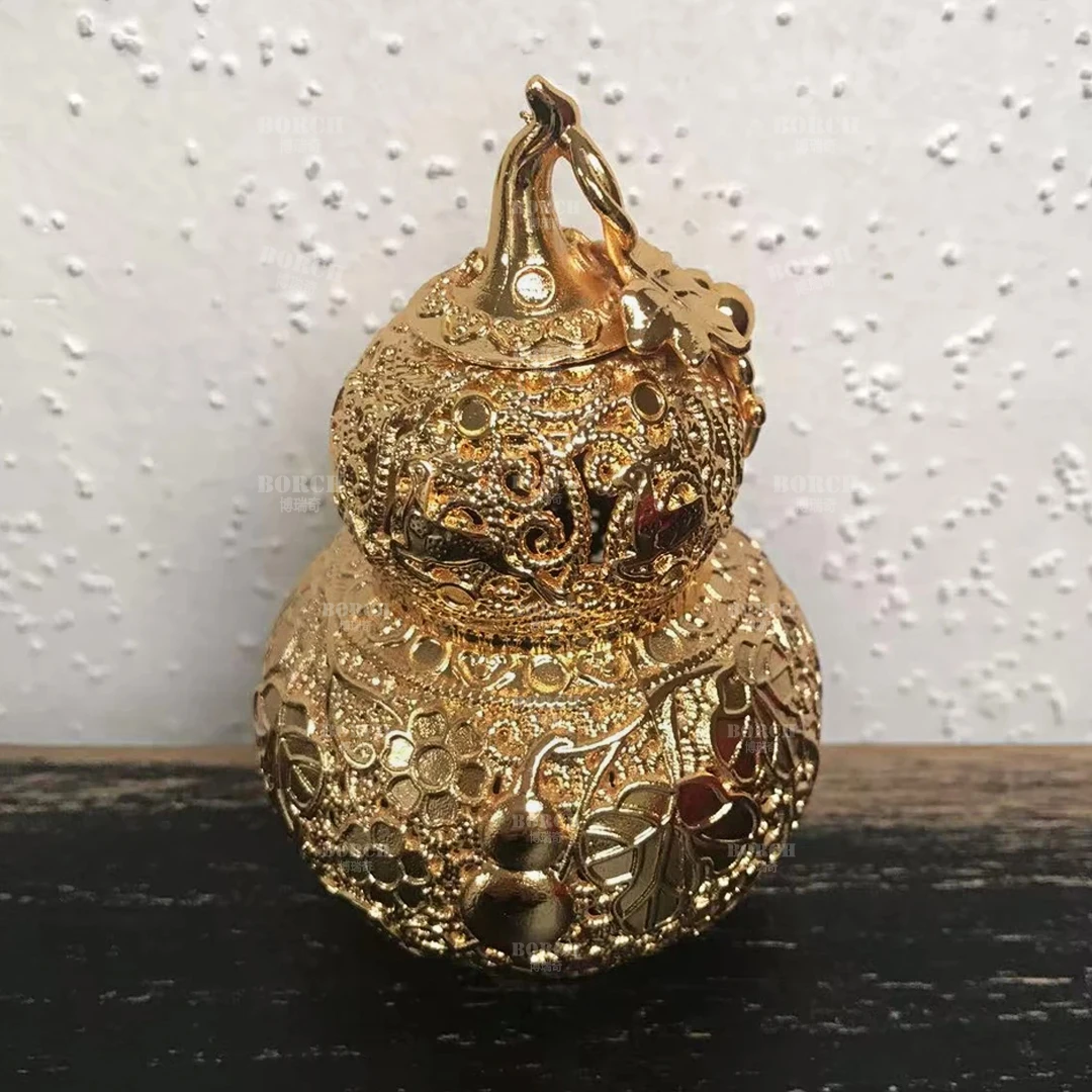 BORCH/博瑞奇福禄掐丝葫芦黄铜桌面装饰摆件（09532）