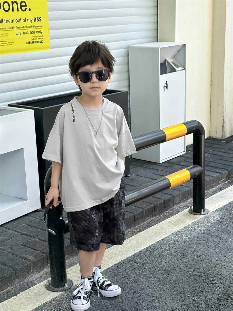 【自营｜线下款！韩版净色简约风 轻薄纯棉】儿童夏季短袖010524040