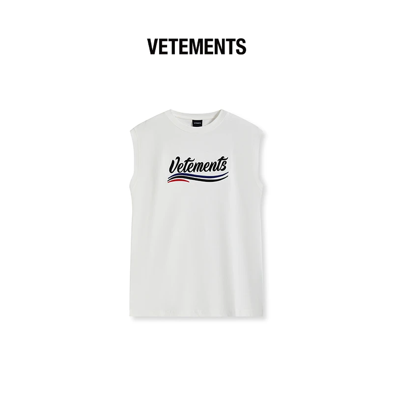 VETEMENTS【奥莱清仓】流休闲时尚潮牌圆领无袖运动背心65358001