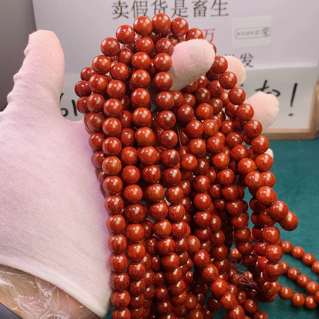小叶紫檀手串/手链10原汁原味无胶无蜡108颗泥料