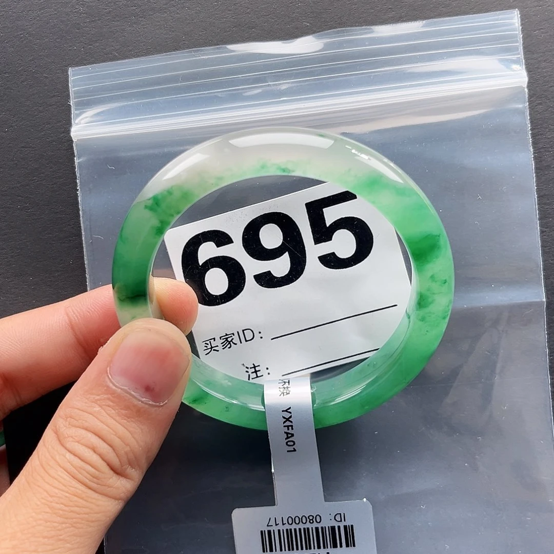 未镶嵌手镯石英质玉（非洲翠）52圈口695