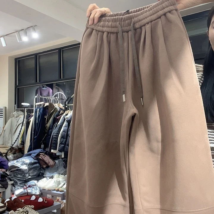 大瑶瑶同款咖色加厚不加绒