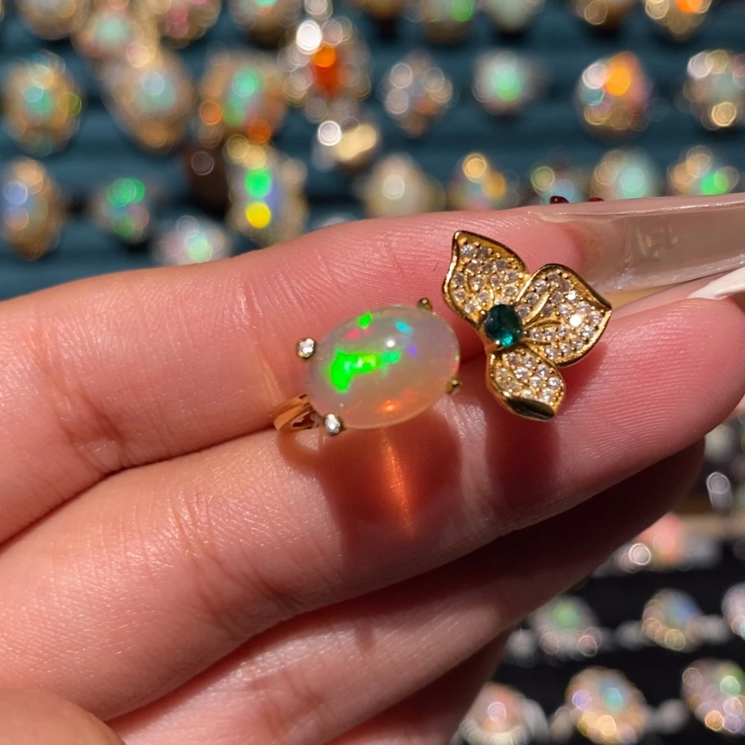 欧泊银S925镶嵌戒指