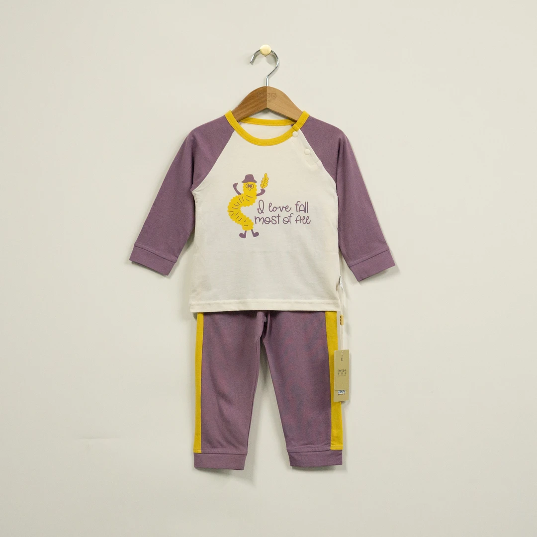 375-快乐小懒虫-纯棉空调服套装