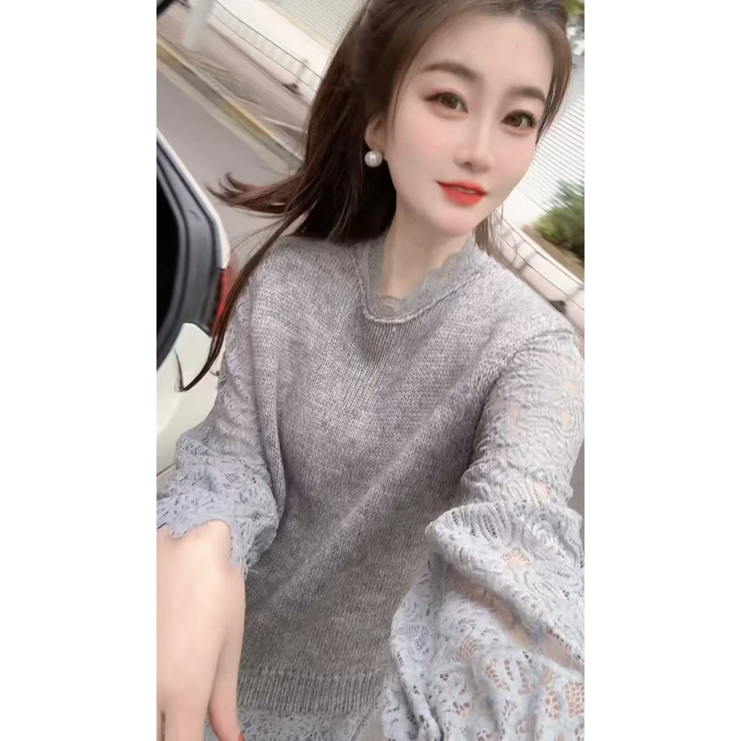 『柔情钩花X』设计显瘦百搭时尚衬衫套装6542