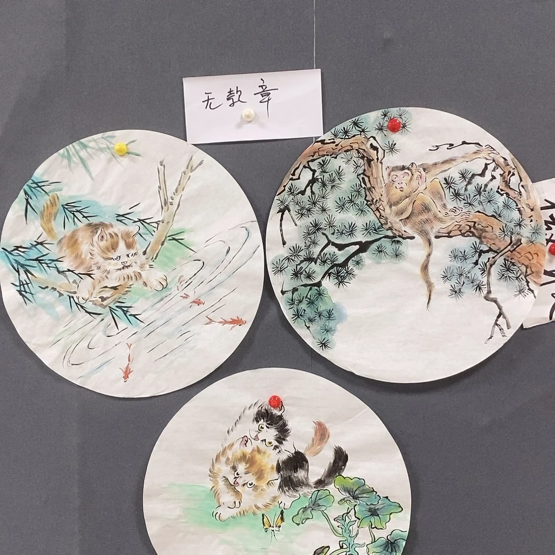 国画明海圆心40/40手绘画芯