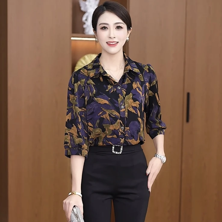 【新款定制-6】-2025年春夏新款七分袖衬衣