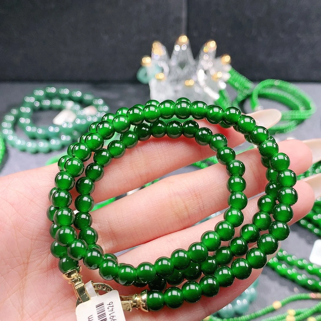 翡翠未镶嵌手链项链
