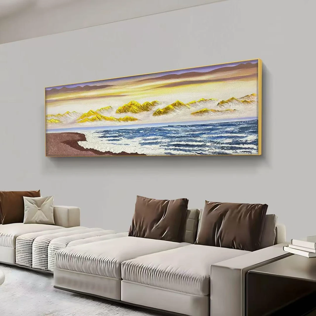 715背靠金山装饰画轻奢大气客厅挂画沙发背景墙壁画办公室70200