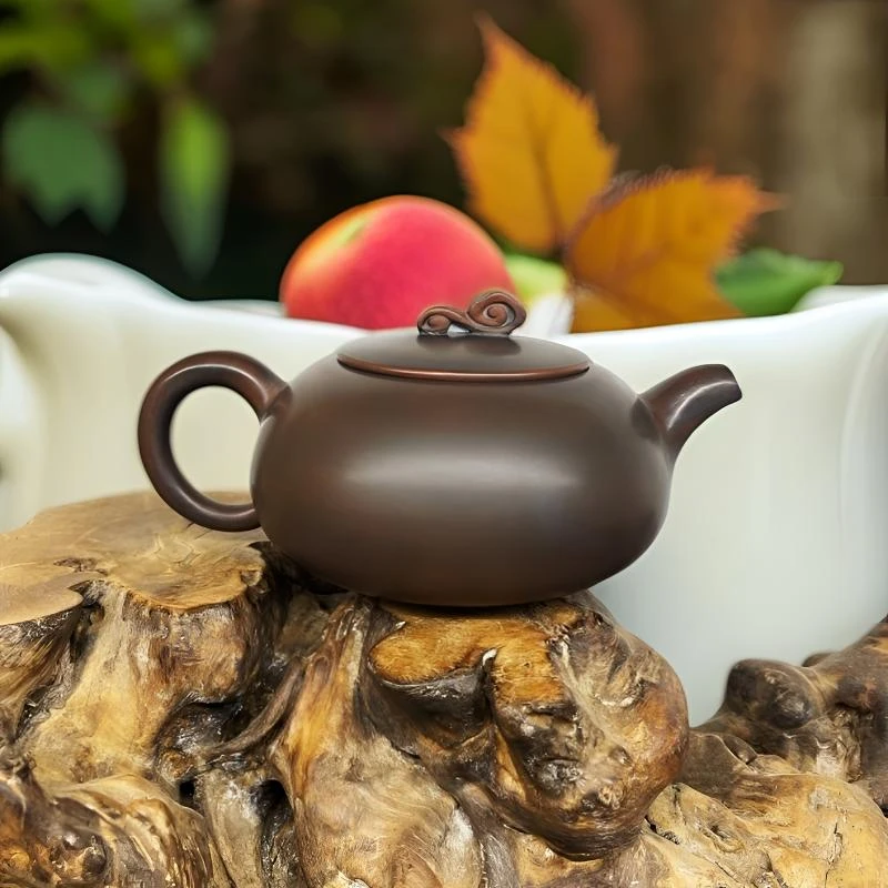 广西钦州坭兴陶茶壶如懿壶手工制作，约270毫升，特价捡漏