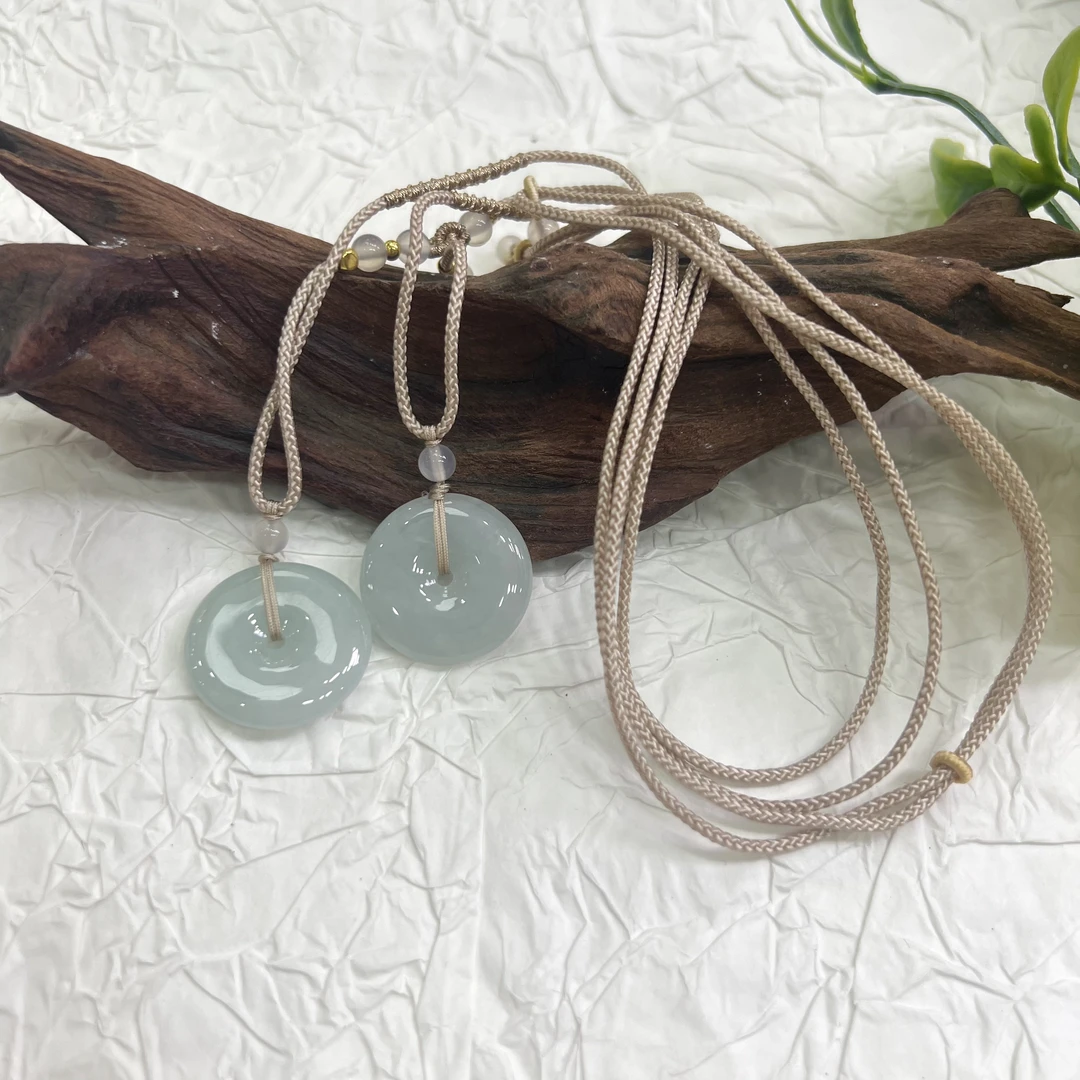 【小宝珠宝】14 T84328-翡翠平安扣吊坠-多样性发一件-22×4.5mm