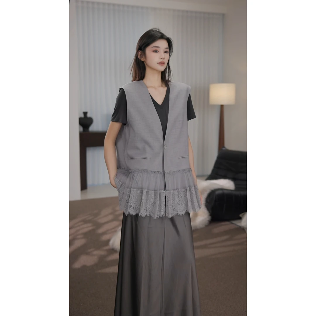 卢尚蕾丝边马甲3320