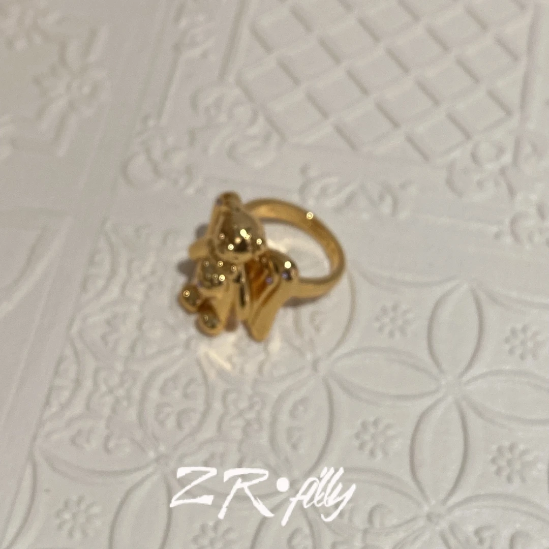 铜合金锆石戒指 个性百搭戒指8440