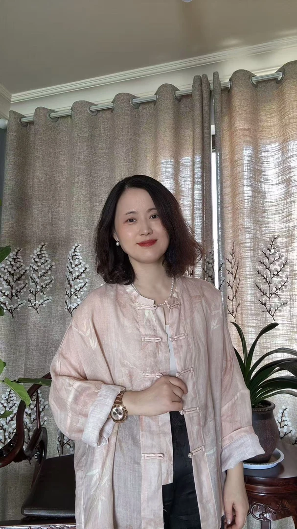 【采薇姐推荐】苎麻防晒休闲风新中式盘扣衬衫气质立领薄款外搭