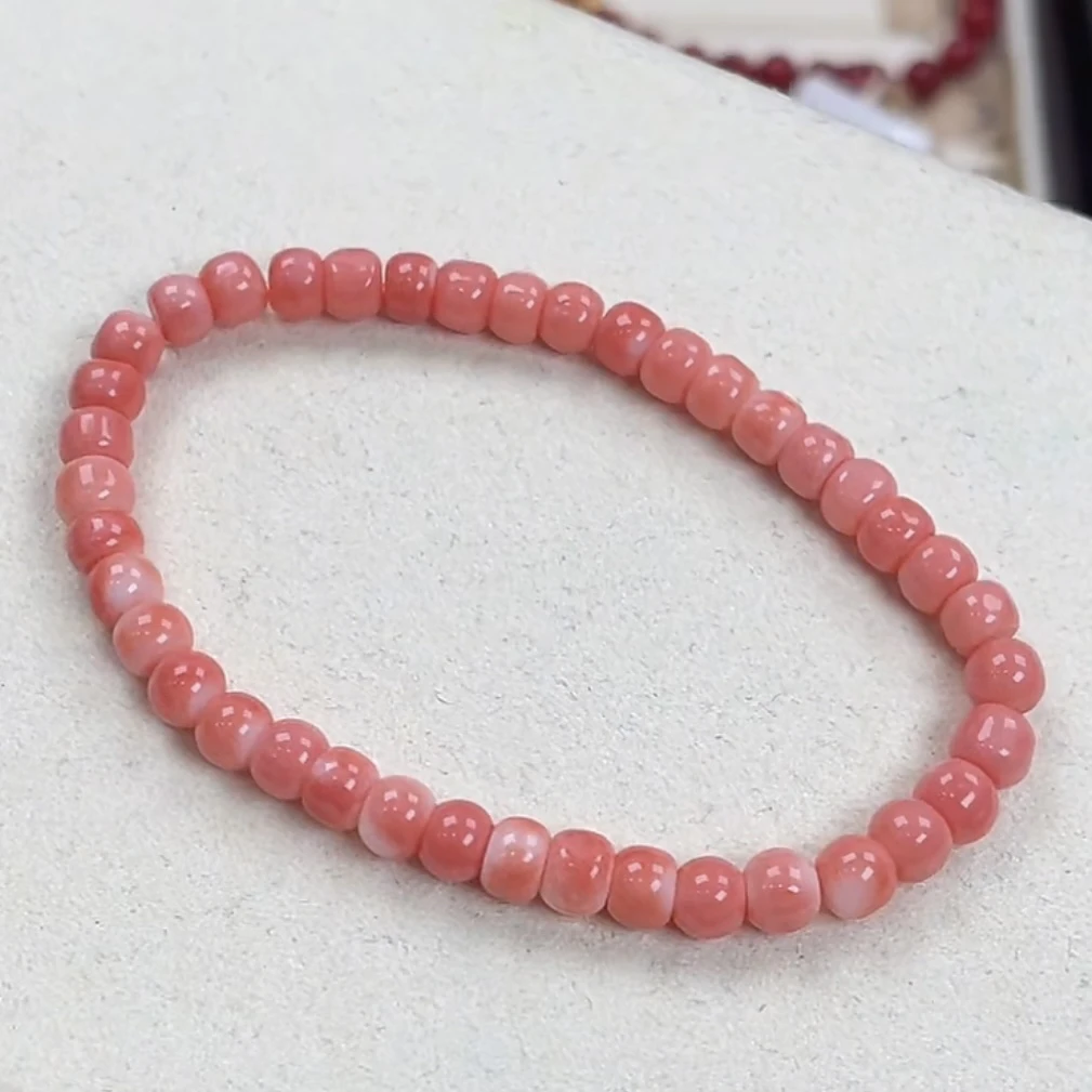 天然红珊瑚莫莫老形手链