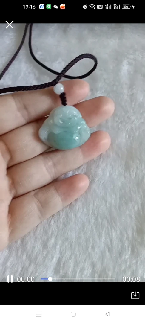 天然缅甸翡翠大肚佛30*26*7mm