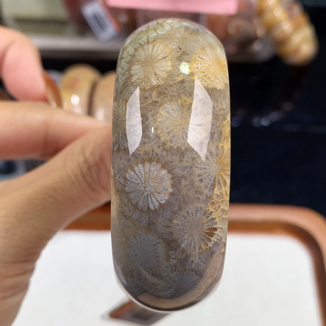 硅化珊瑚（珊瑚玉）未镶嵌吊坠(赠链)32号52圈口