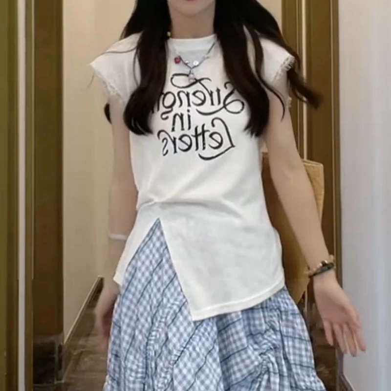 2025夏季时尚休闲气质百搭温柔风T恤LK2504329