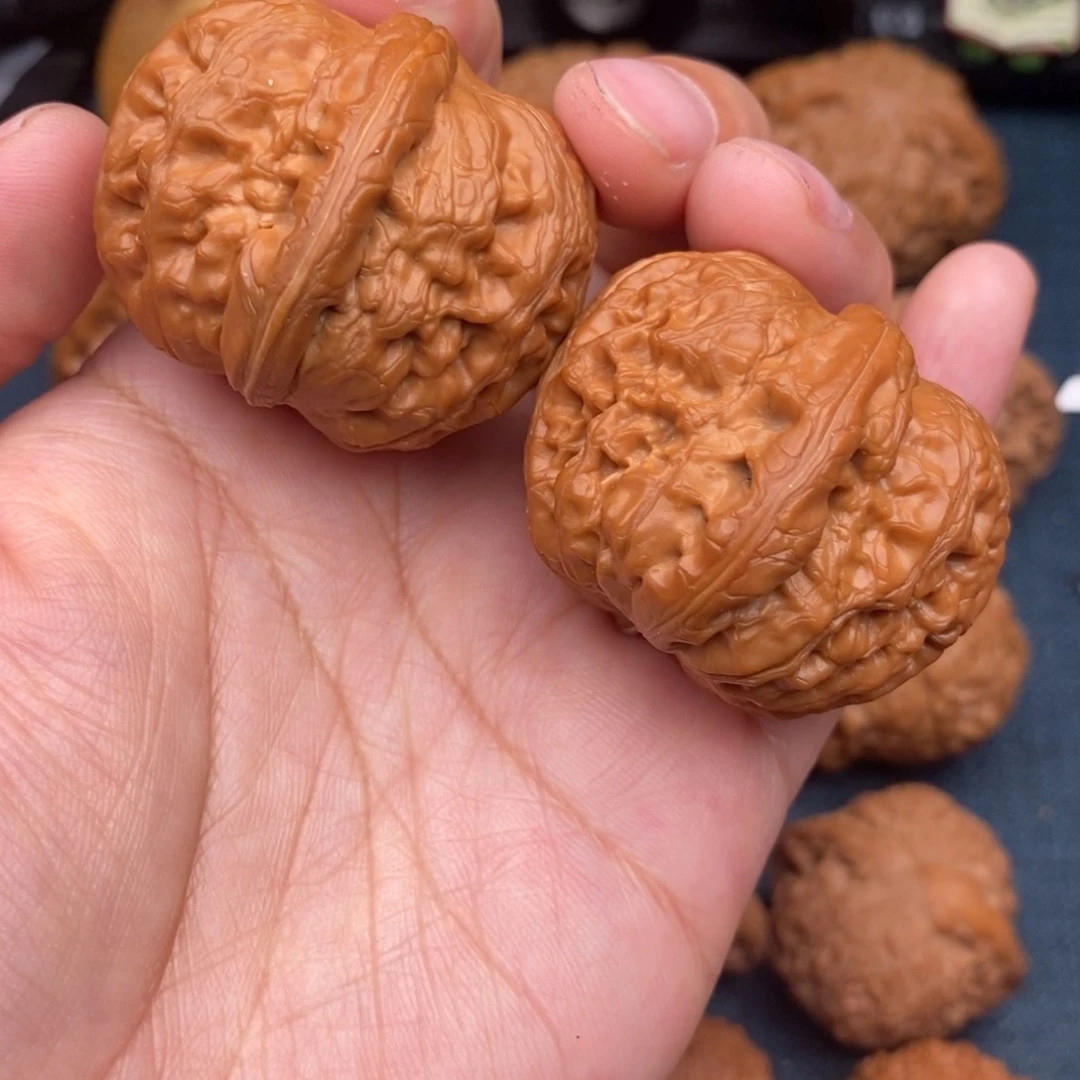 文玩核桃把件42平谷原桩元宝