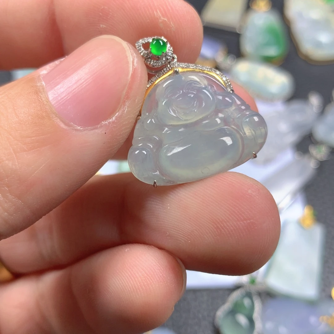 【闪购商品】翡翠颈饰18K金镶嵌翡翠