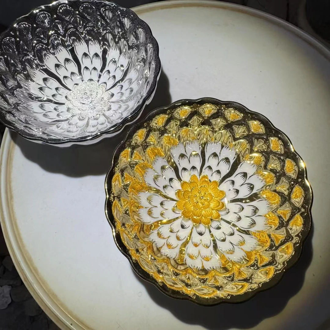 冰清玉洁+金玉满堂 和和美美  莲花对杯