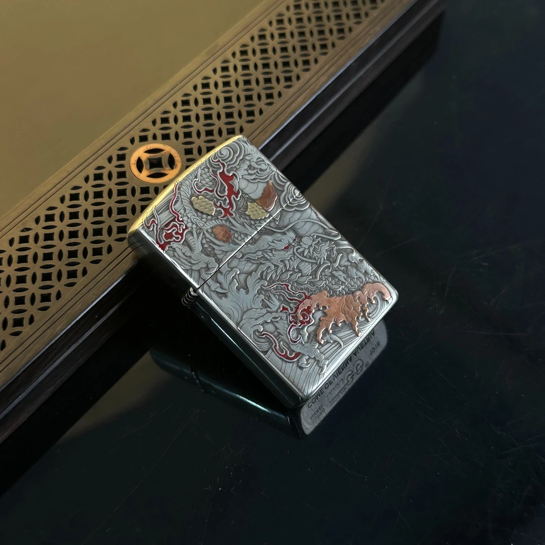 IMCO 白铜 龙凤呈祥 9100 打火机