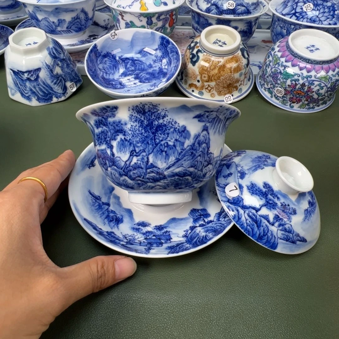 景德镇纯手工纯手绘茶具木木7