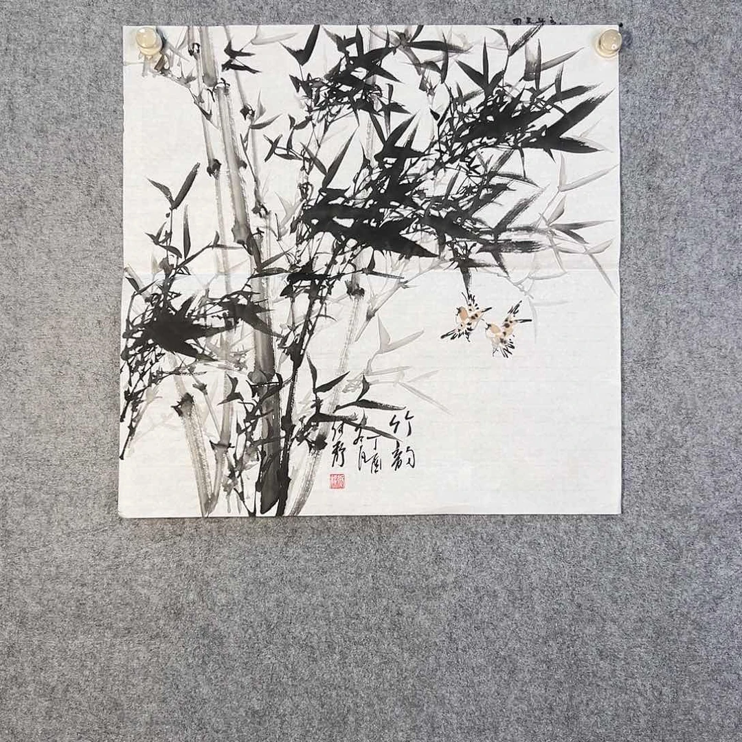 国画323 牡丹之花之叶的颜色和