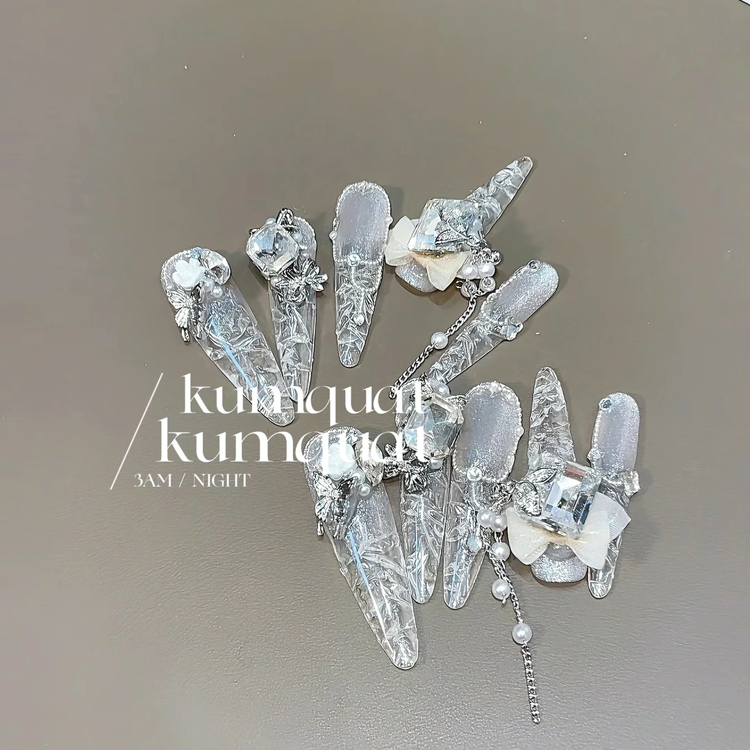 —Nail「婚礼 /纯欲温柔暖色显白高级纯手工穿戴甲 可拆卸