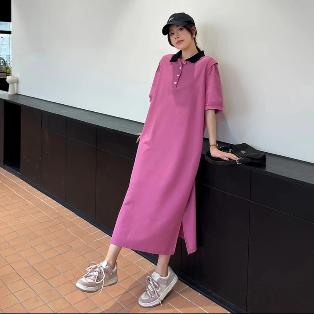 （200-299）夏季女装大码连衣裙显瘦宽松辣妈休闲设计感
