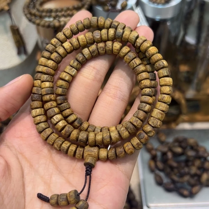 沉香沉香碎屑0.7厚片珠