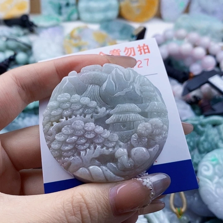 翡翠未镶嵌吊坠(不含链)