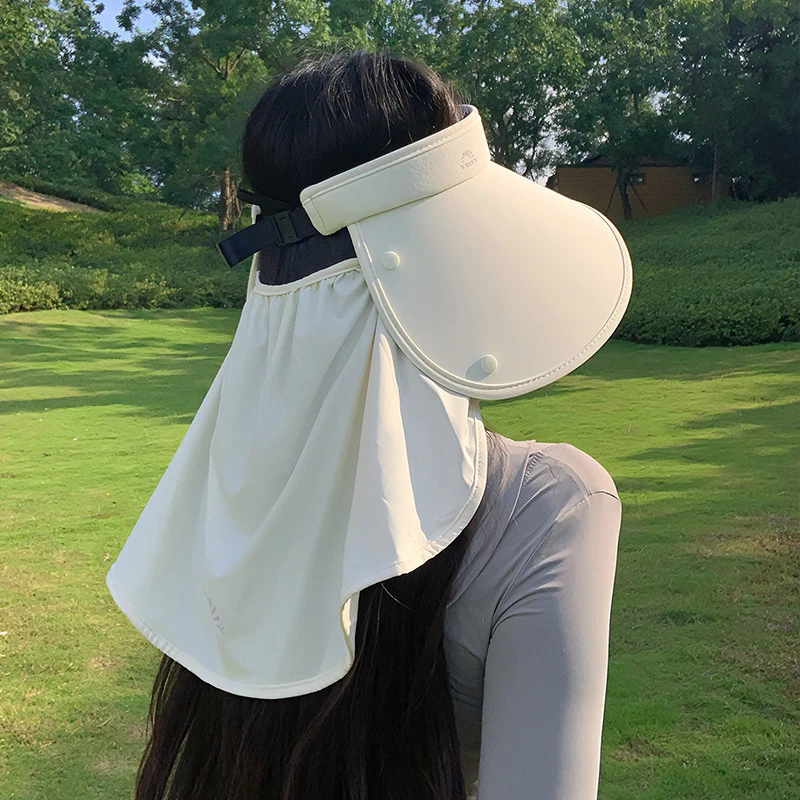 全方位防晒帽女夏季防紫外线护颈大帽檐空顶防紫外线空顶防晒帽