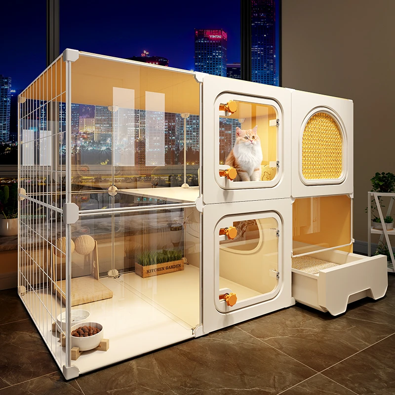 【很出片儿的全景猫笼子】家用室内猫窝厕所一体一室一厅一卫猫别墅